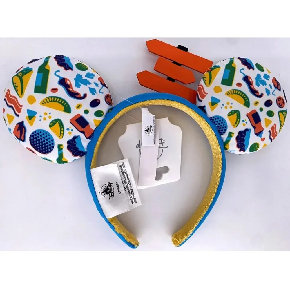 NWT Disney Parks Epcot Food Wine Festival 2023 Choose Your Course Ears Headband